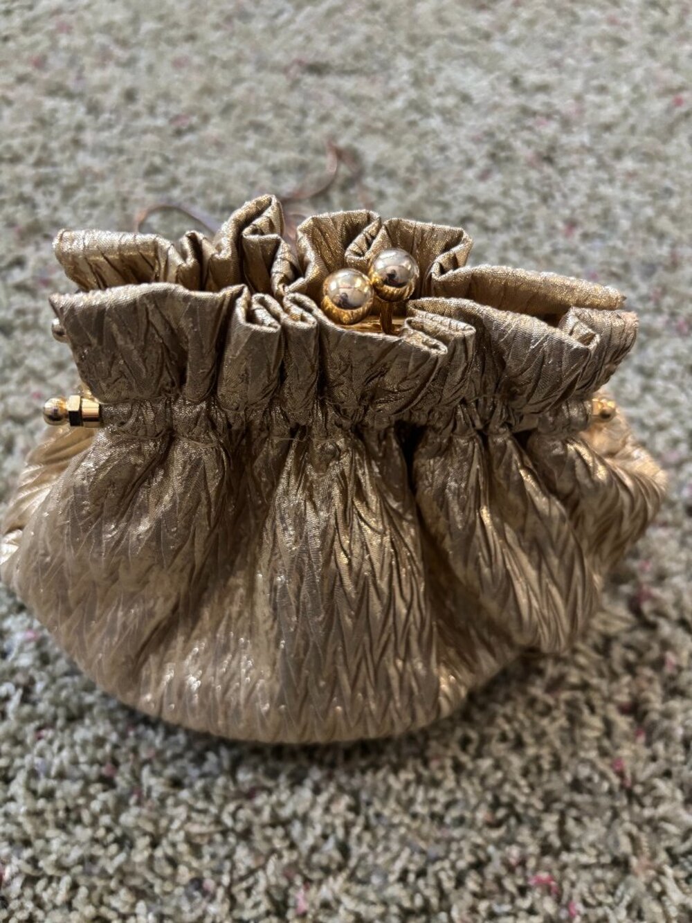 Vintage Nordstrom Metallic Gold Evening Bag